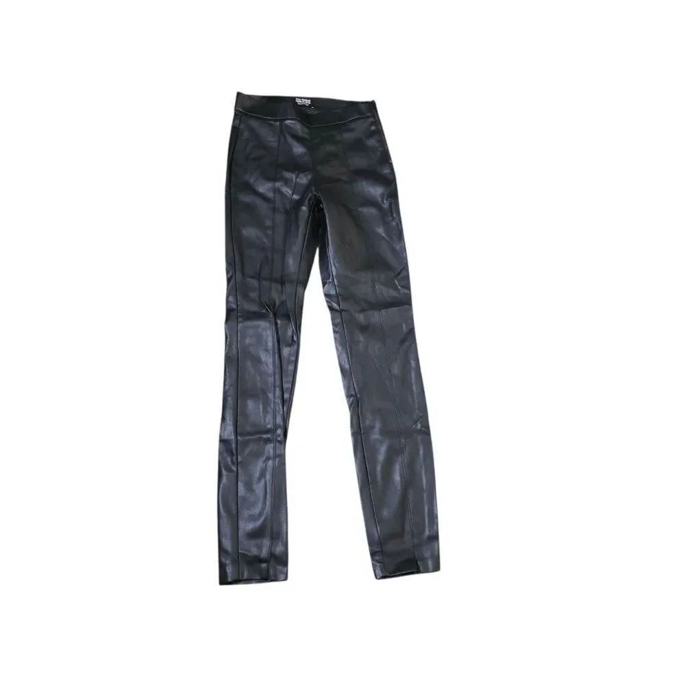 Zara Trafaluc Legging Collection Faux Leather Skinny Pants Womens Size XS Black